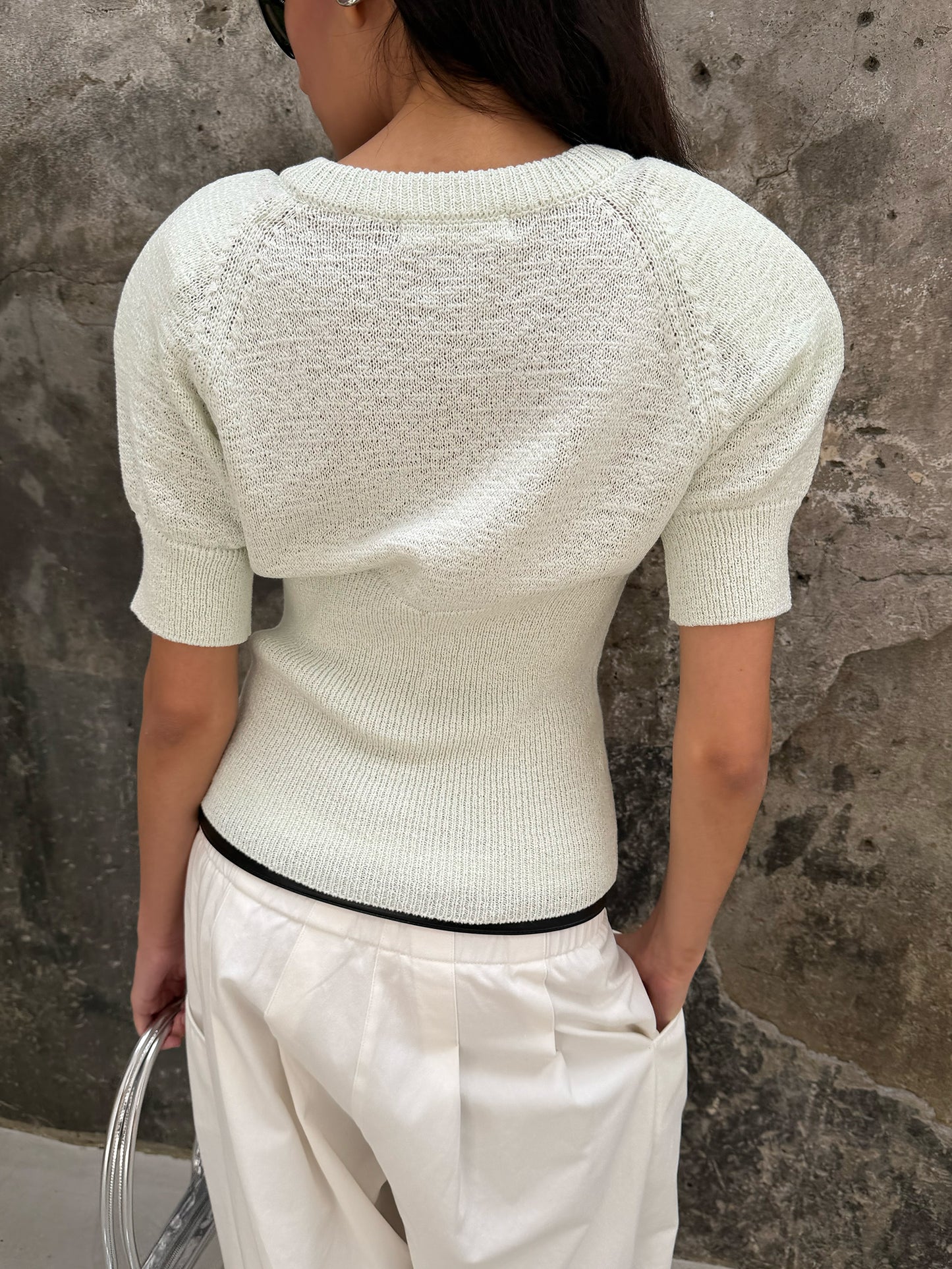 Minuet knit top - Sorbet Green