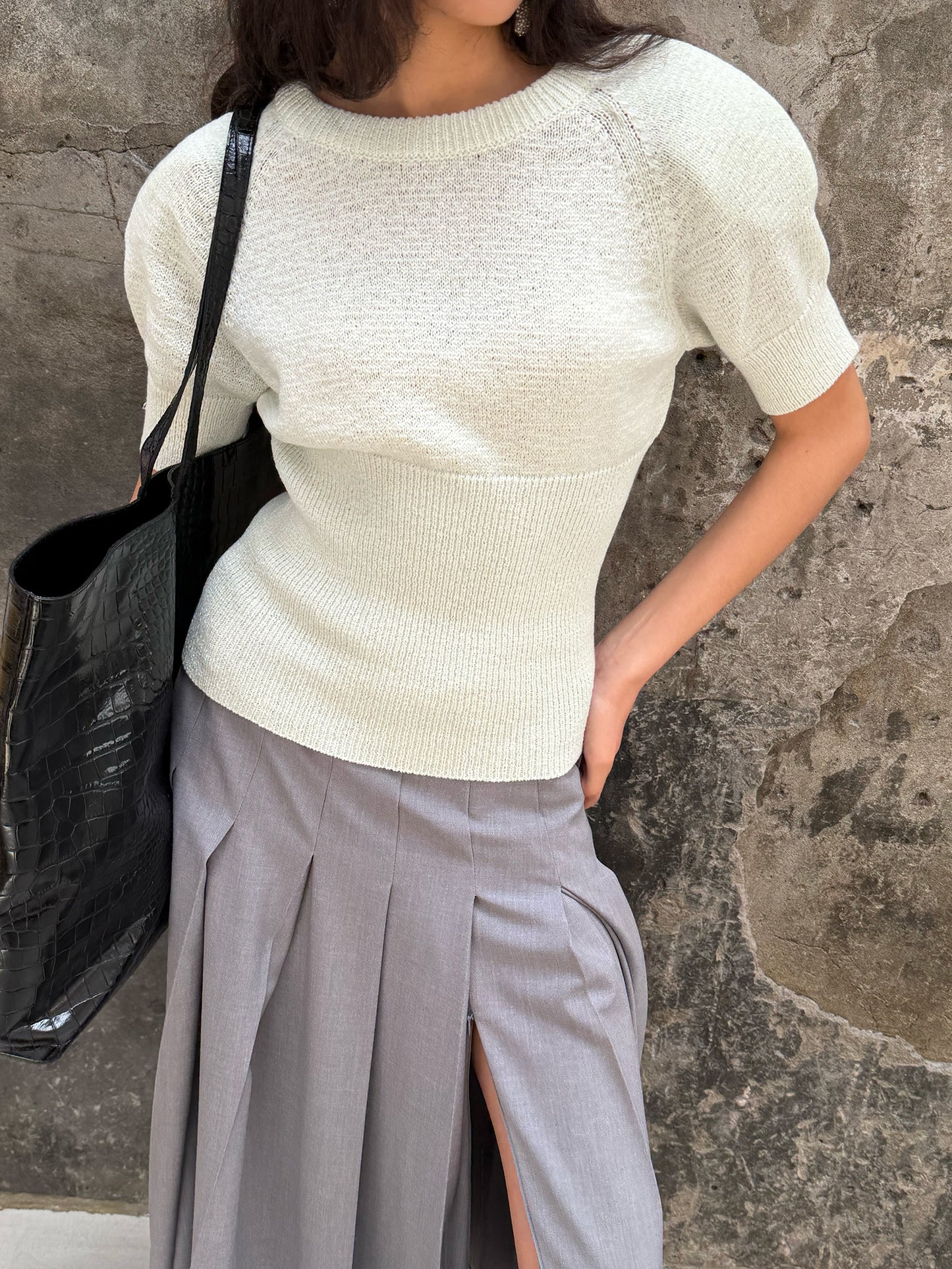 Minuet knit top - Sorbet Green
