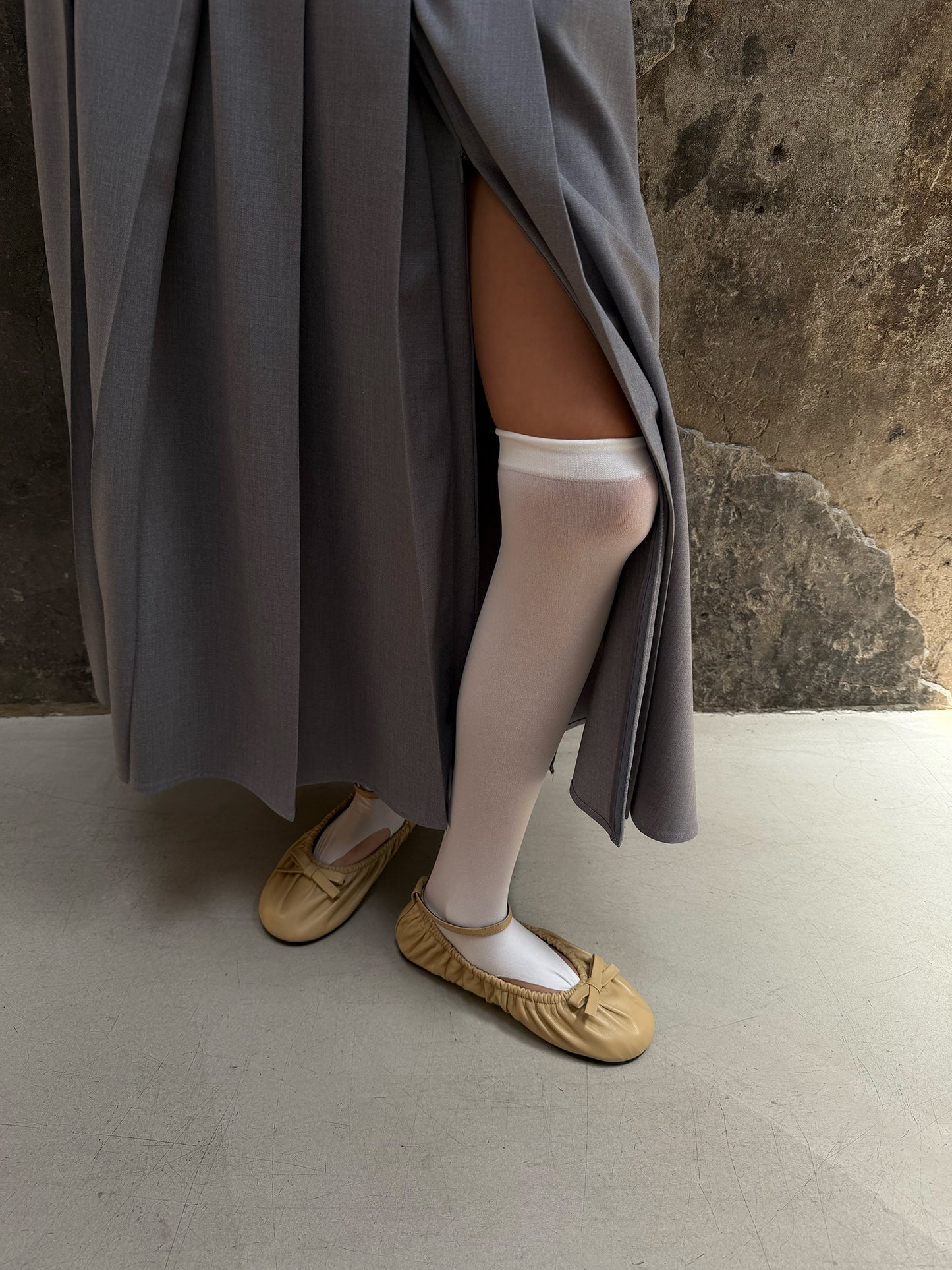 Bow Ballerina Flats - Timeless Nude