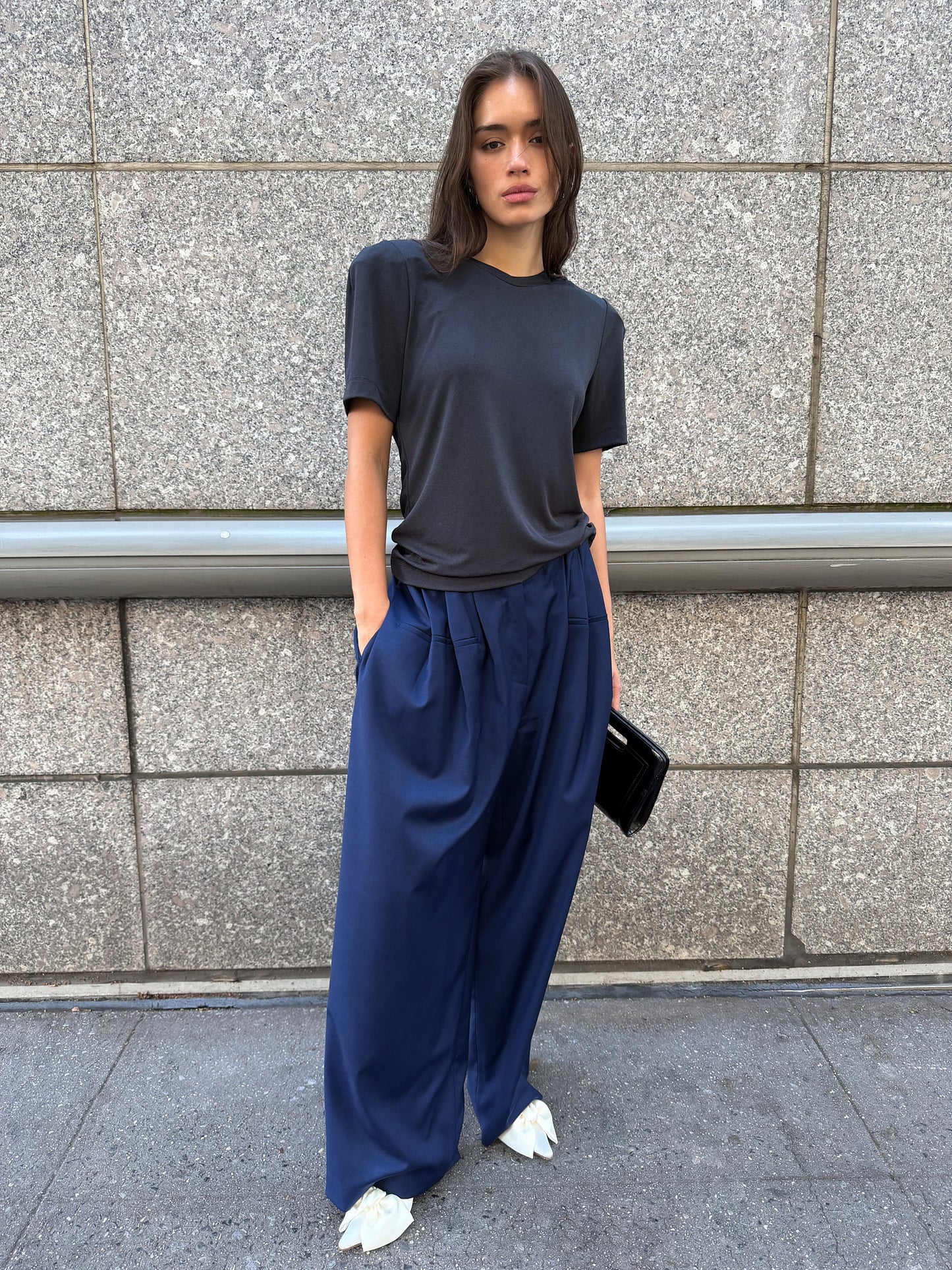 Cascade Gathered Pants - Marine