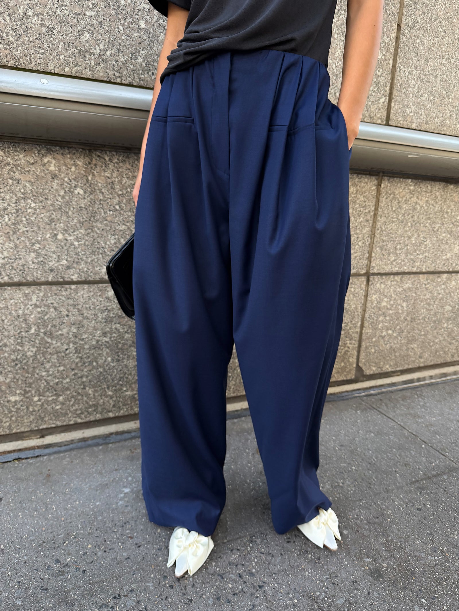 Cascade Gathered Pants - Marine