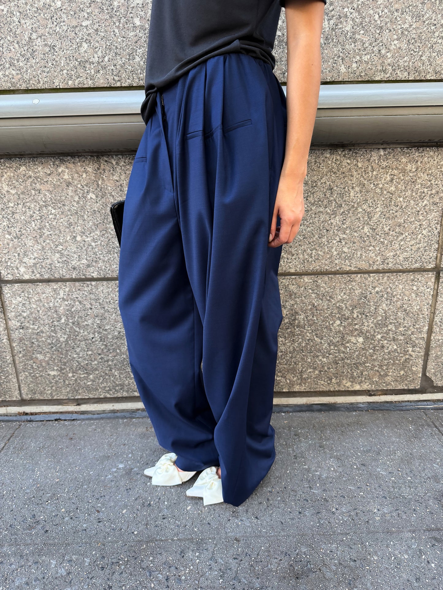 Cascade Gathered Pants - Marine