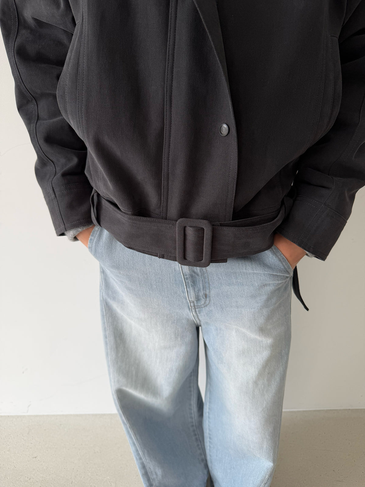 Yves Cotton Jacket - Carbon Grey