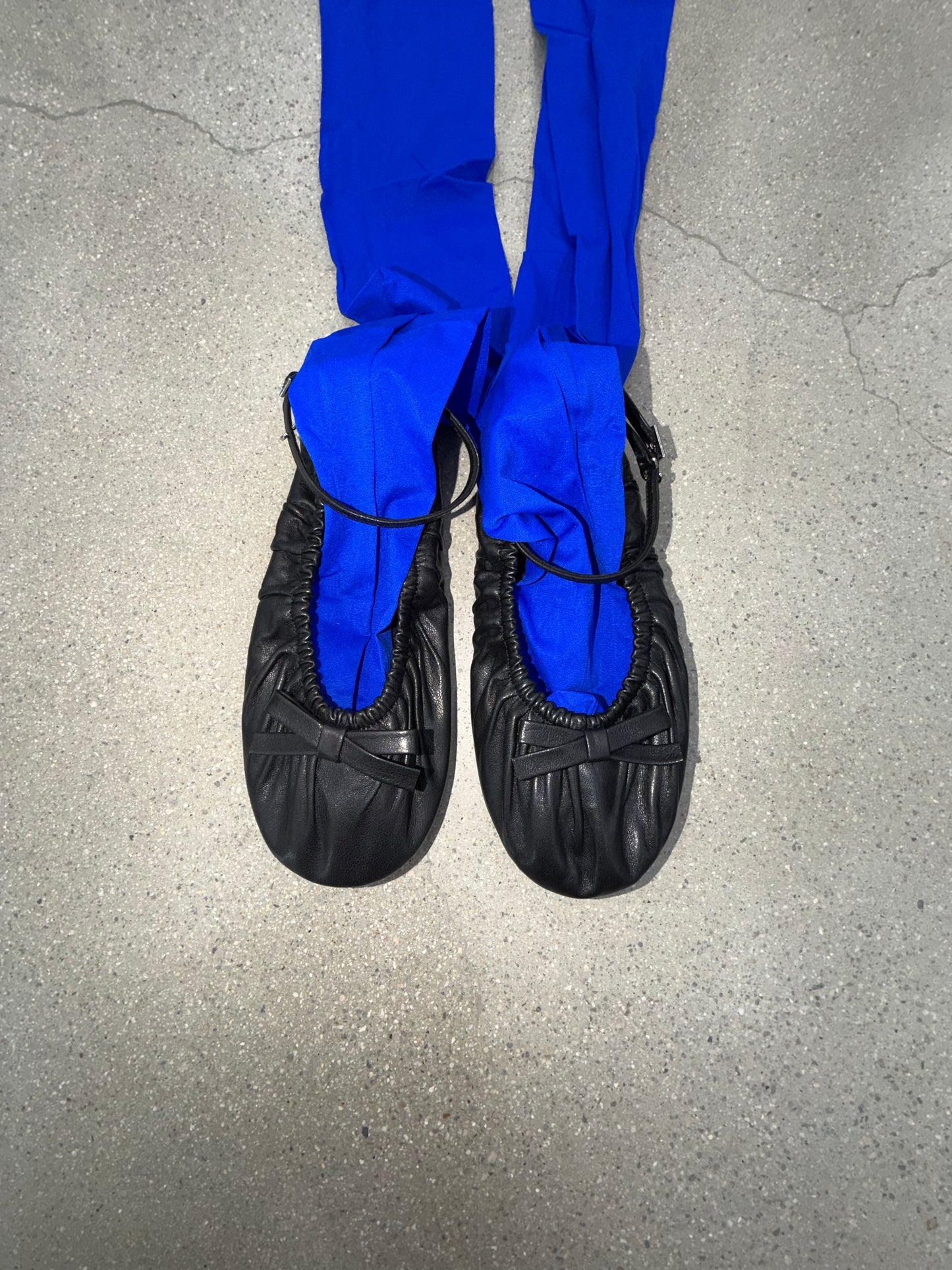 Bow Ballerina Flats - Black Swan