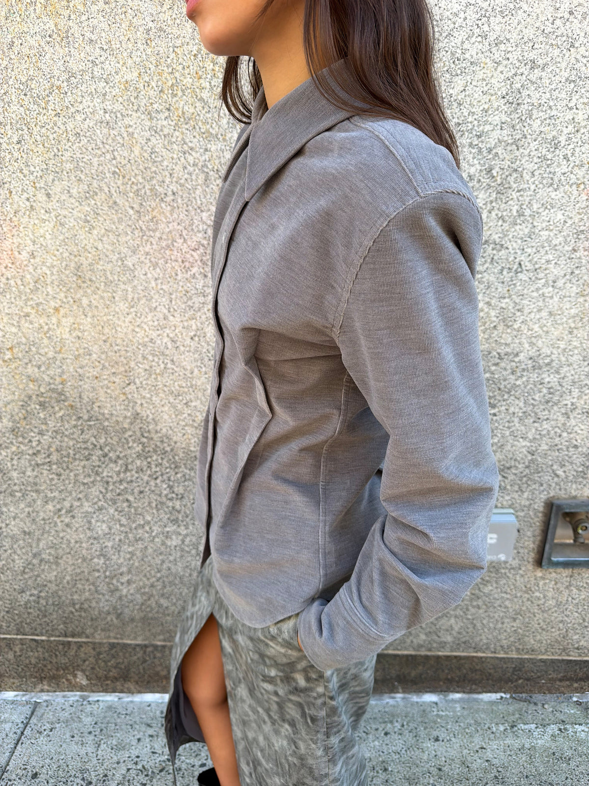 Corduroy Power Shirt - Grey and Gray