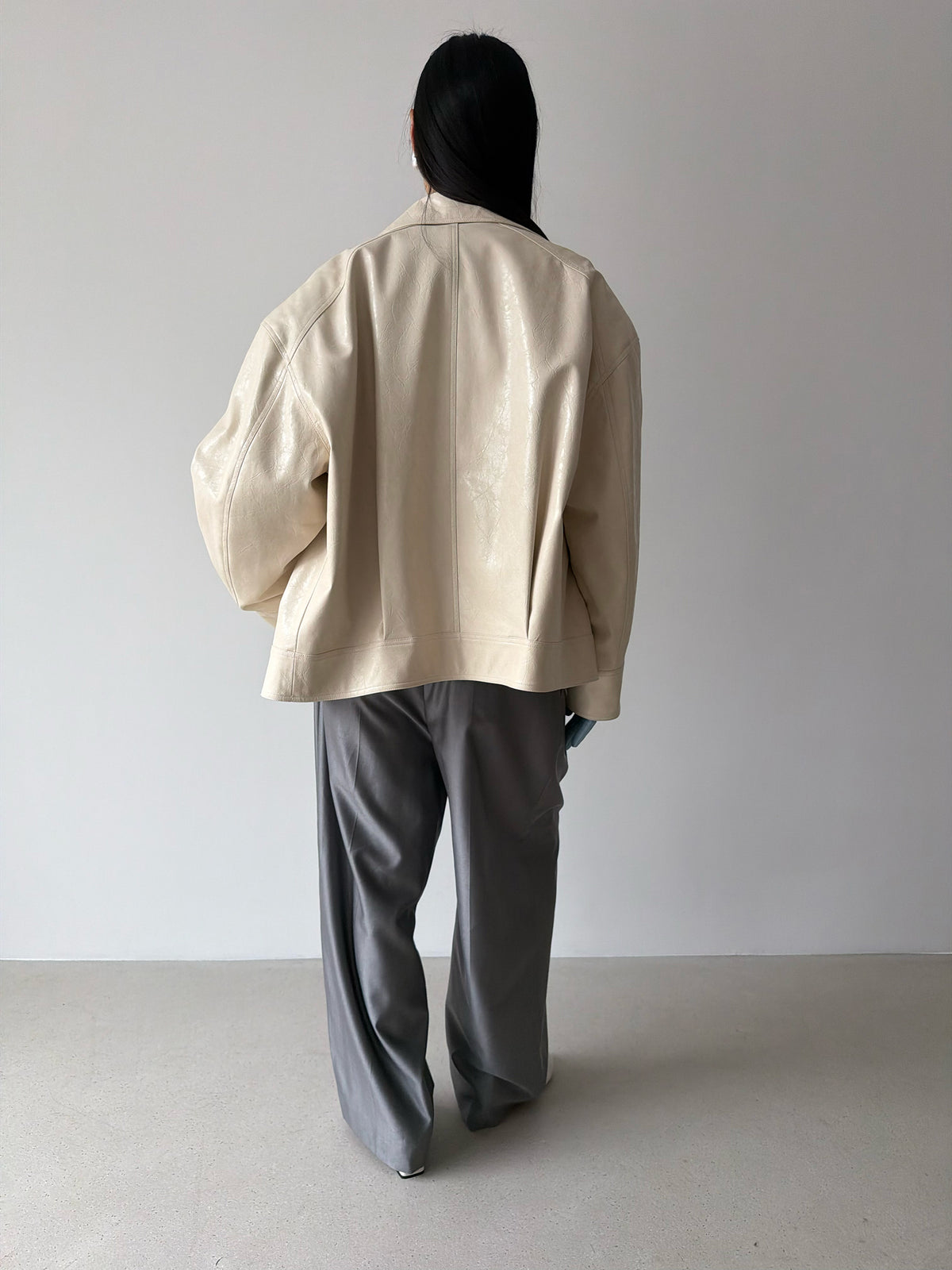 HYBRID ZIP-UP JACKET - PORCELAIN