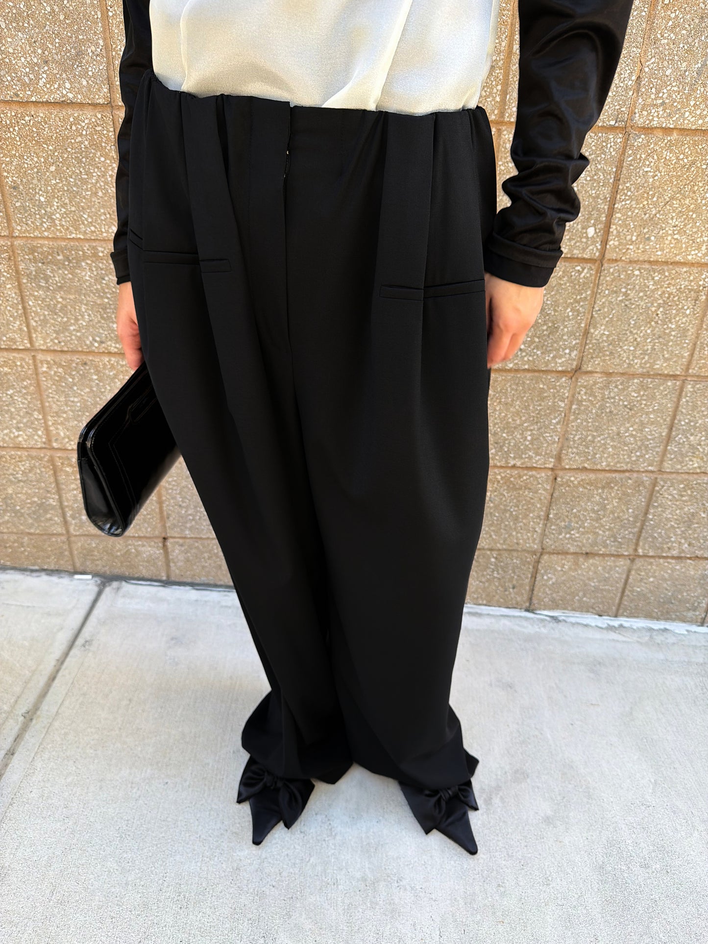 Cascade Gathered Pants - Onyx