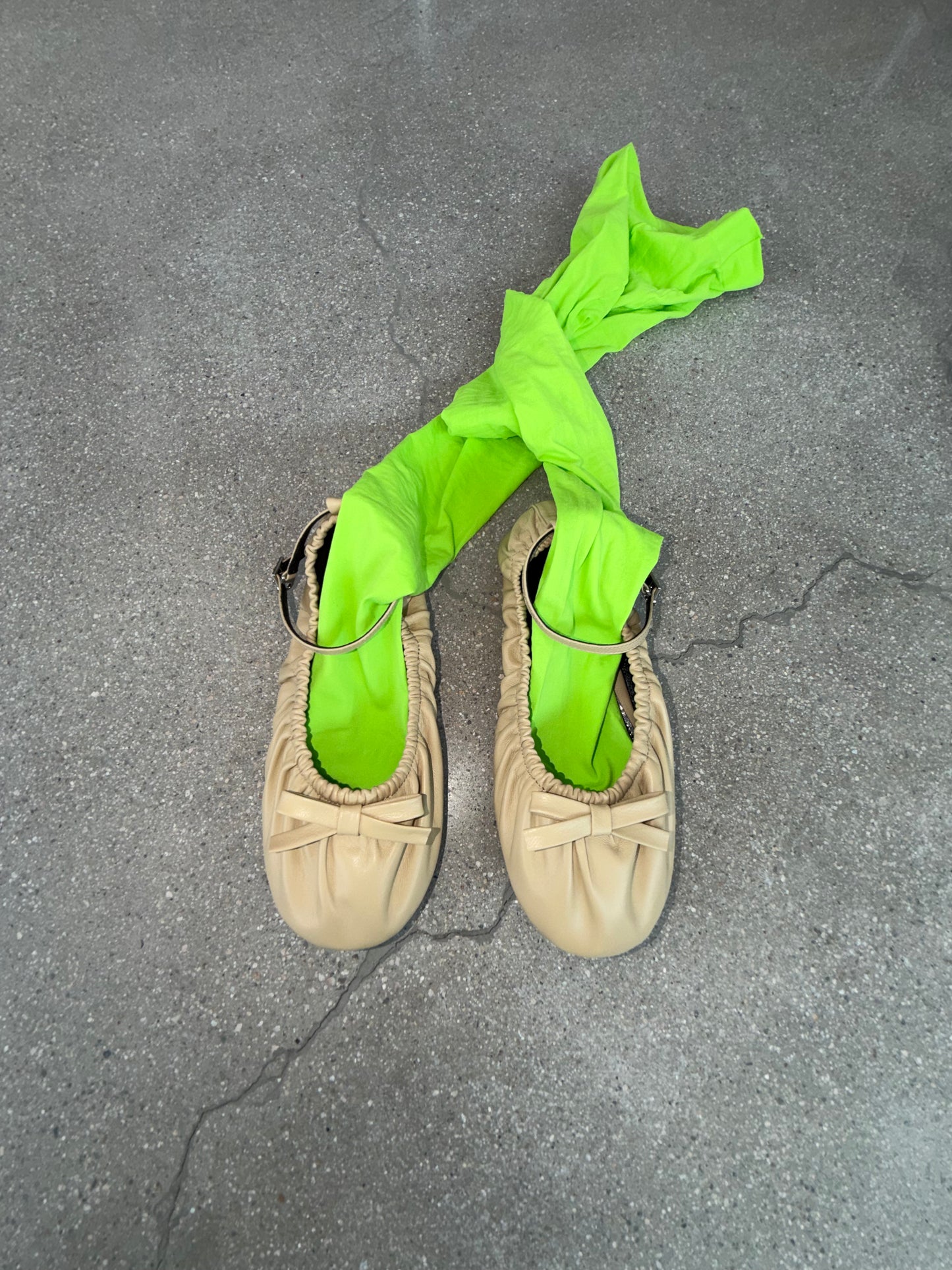 Bow Ballerina Flats - Timeless Nude