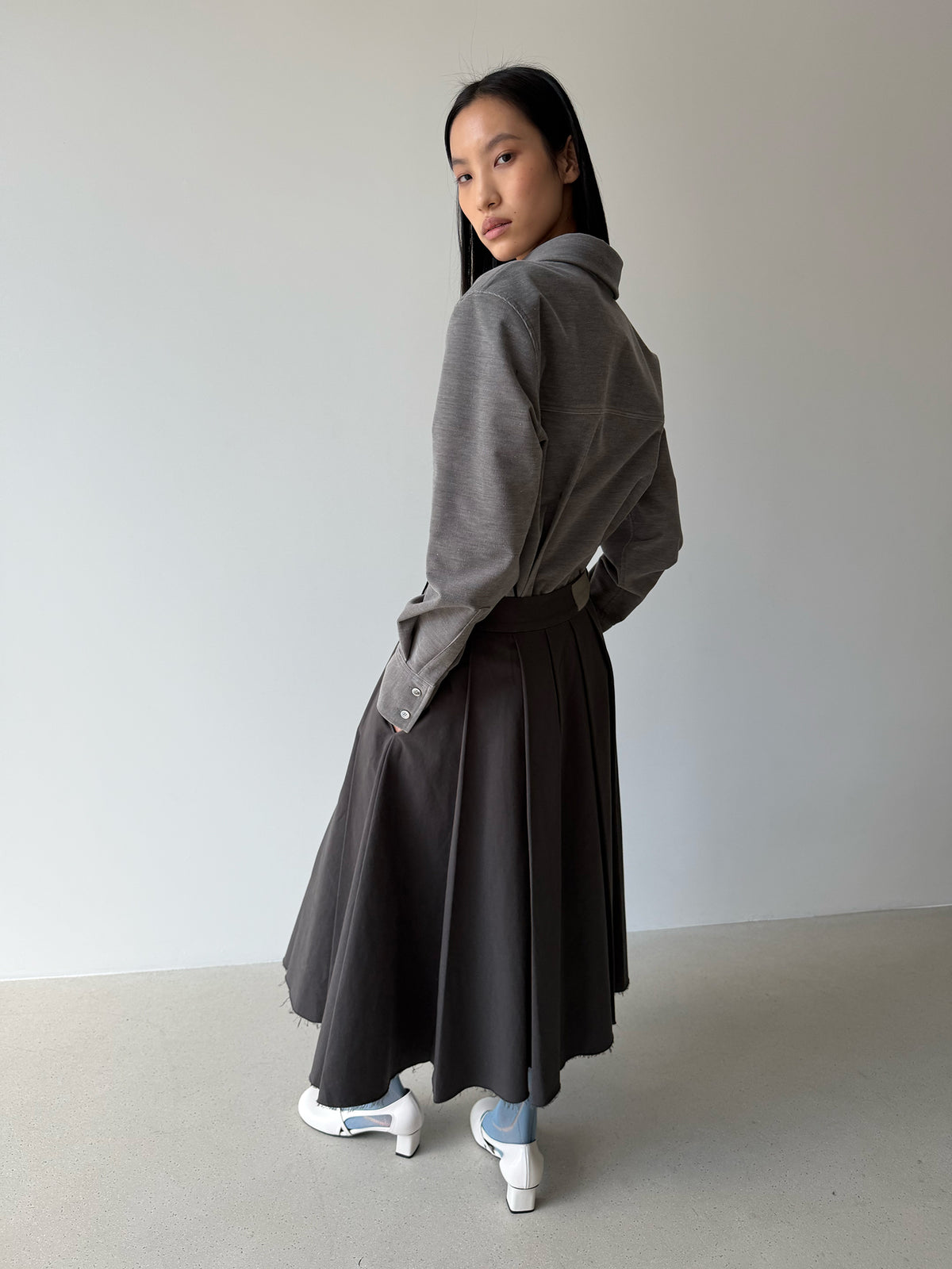 Corduroy Power Shirt - Grey and Gray