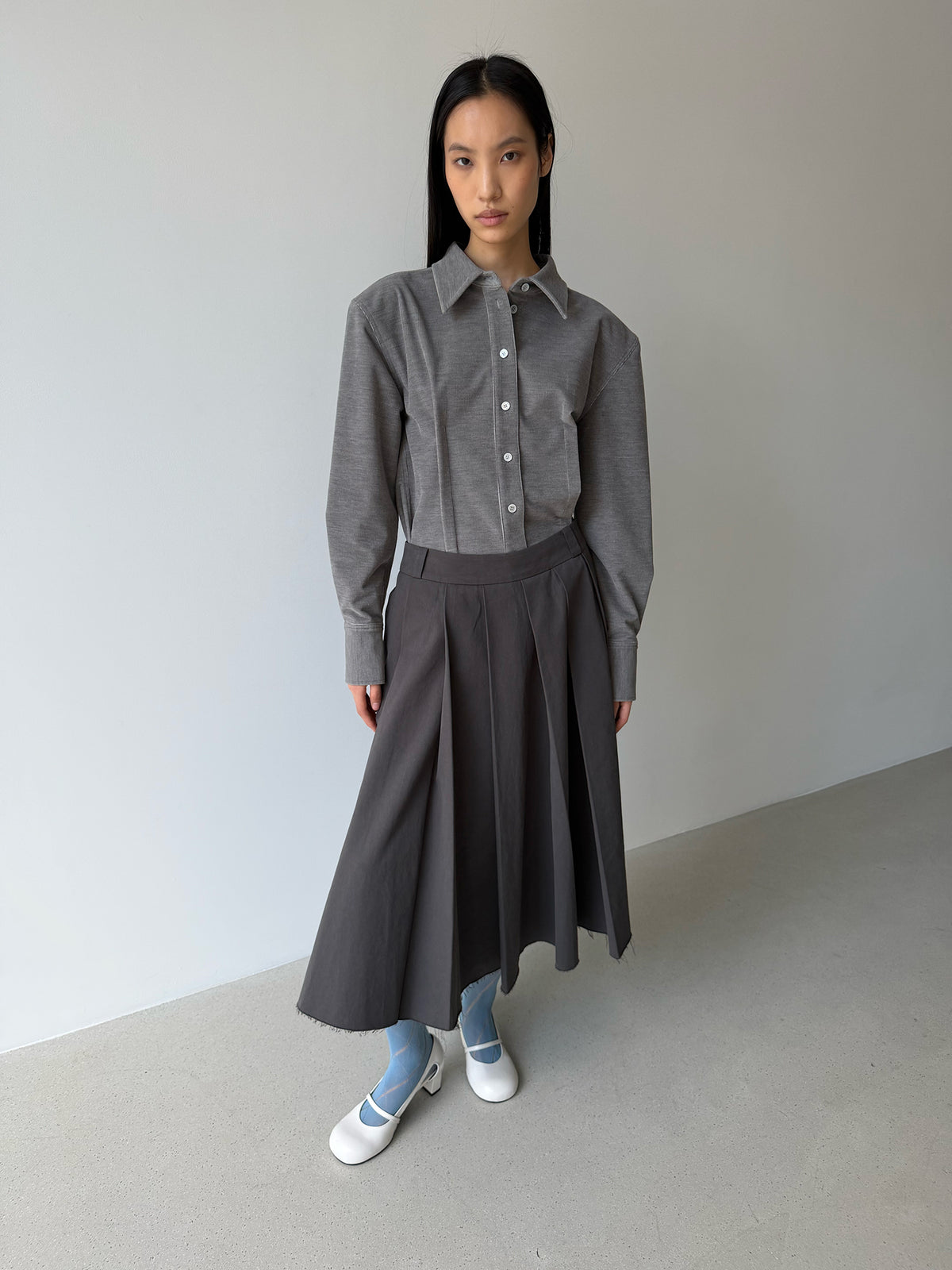 Corduroy Power Shirt - Grey and Gray