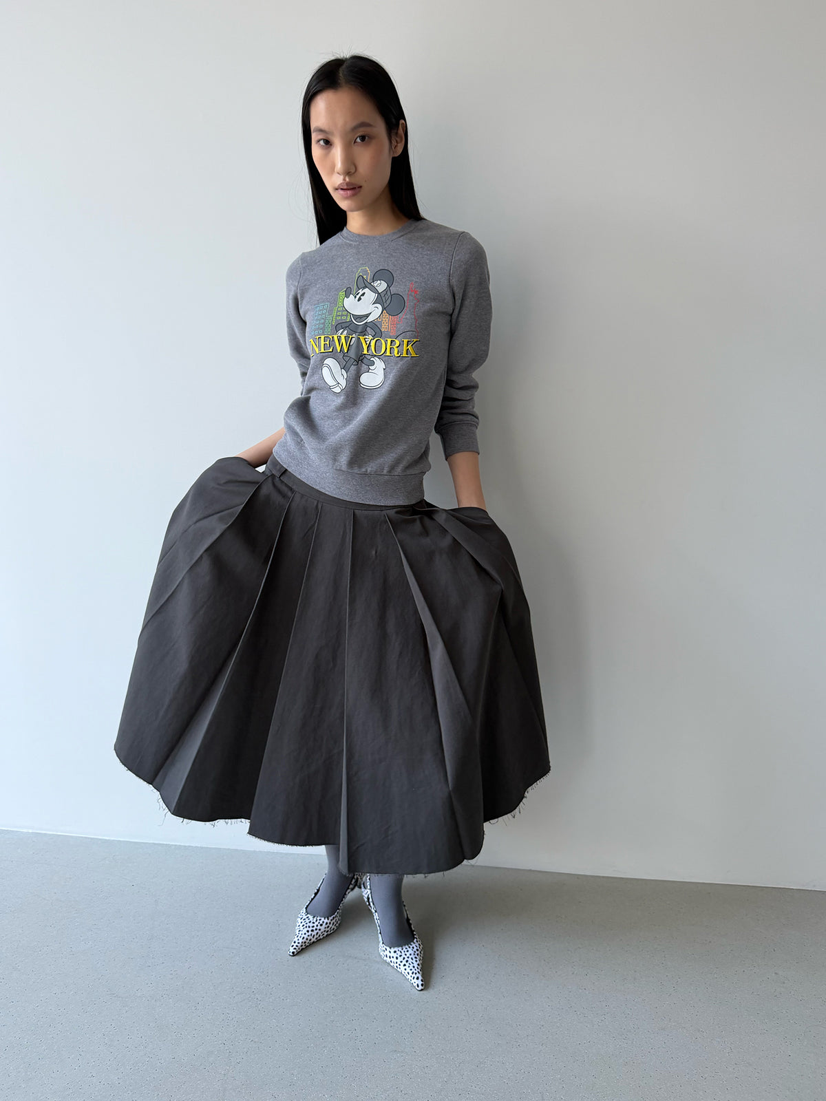 PAPEL SKIRT - DIM GREY