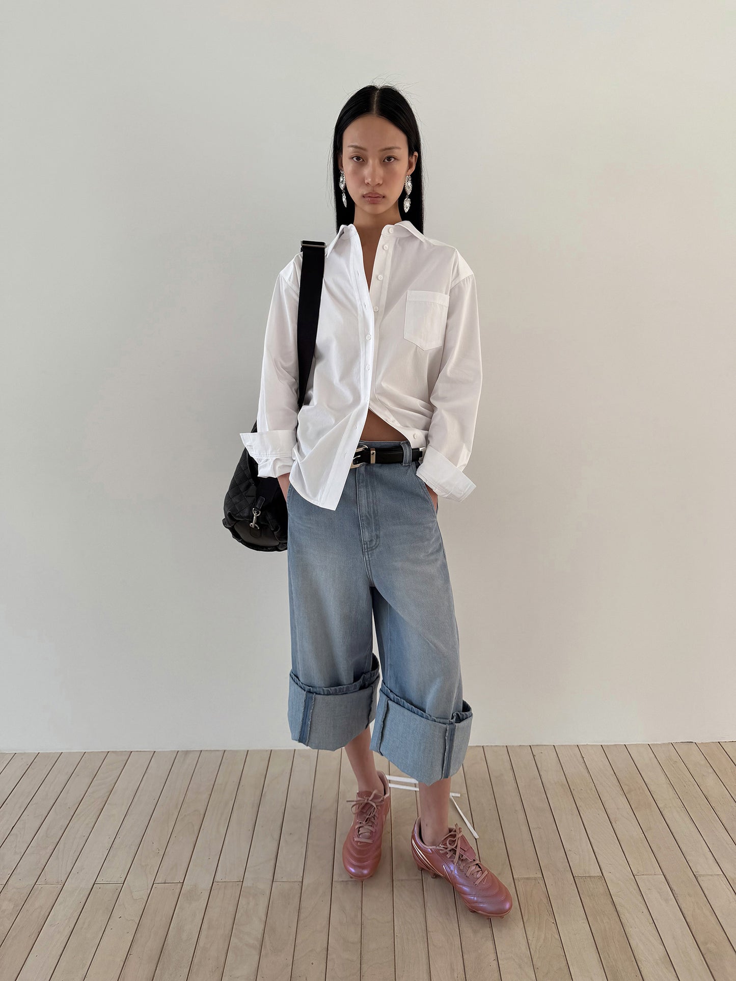 TIE BACK COTTON SHIRT - CLEAN WHITE