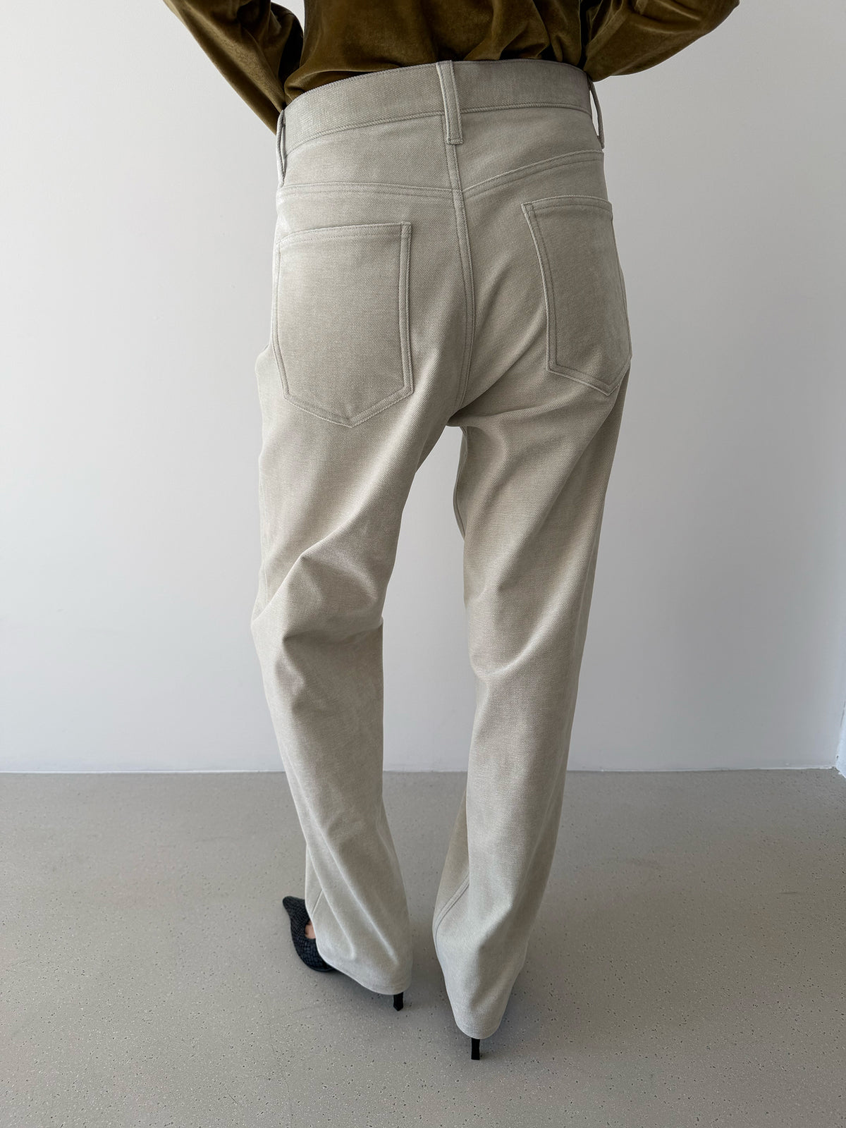 Mimic Denim Pants - Oat