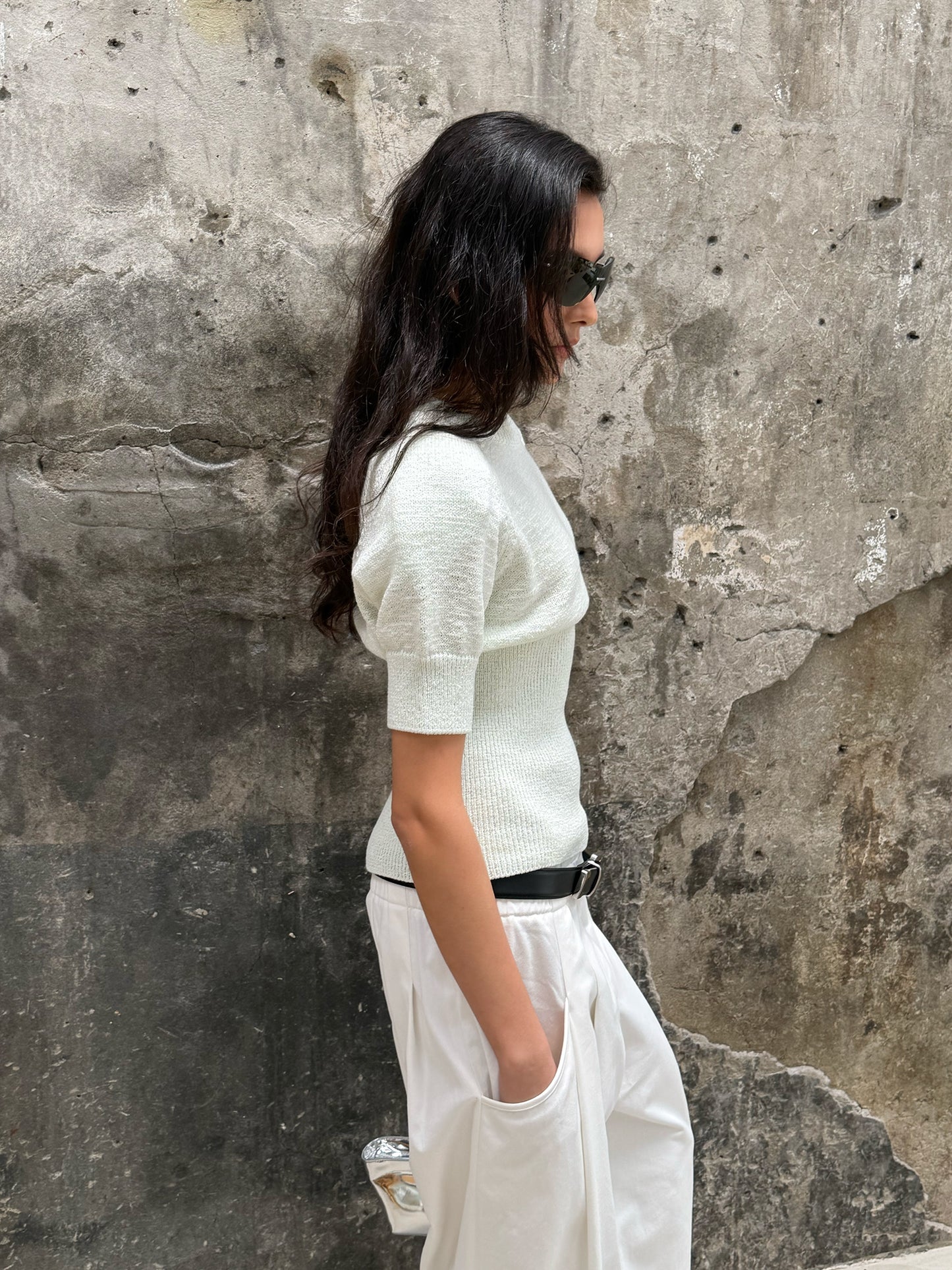 Minuet knit top - Sorbet Green