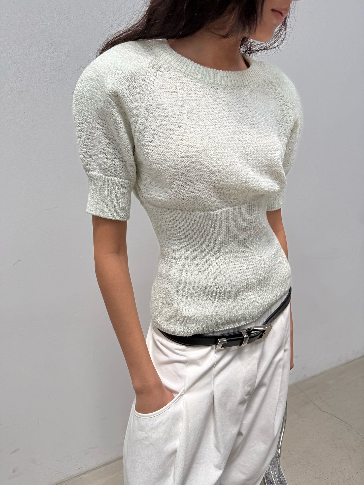 Minuet knit top - Sorbet Green