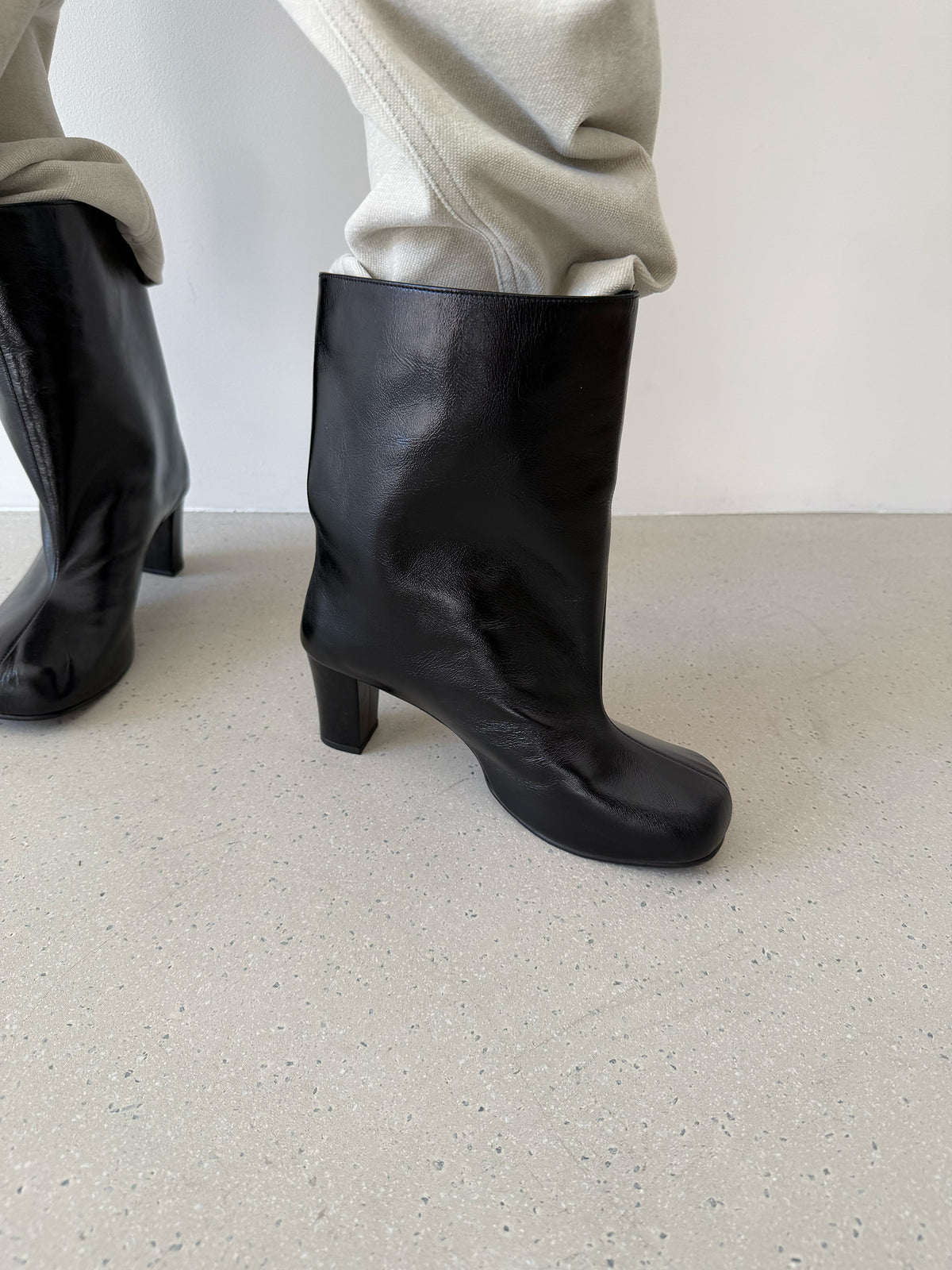 Urban Wide Ankle Boots - Black