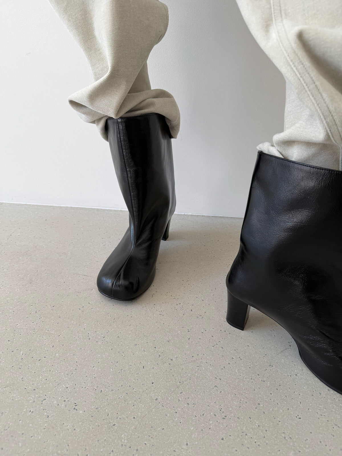 Urban Wide Ankle Boots - Black